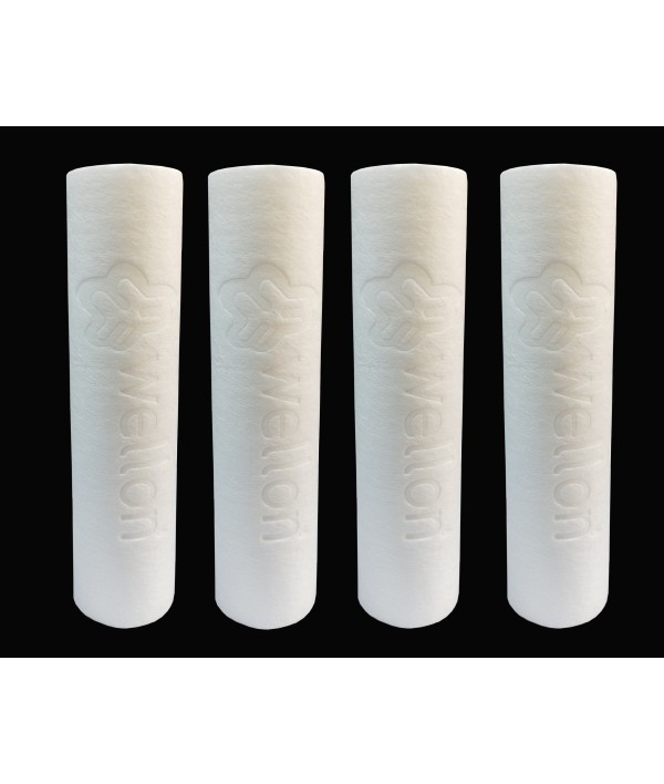 Wellon 10 Inch PP Spun Sediment Filter Set for pre-Filtration Process for RO Water Purifier (Pack of 4)